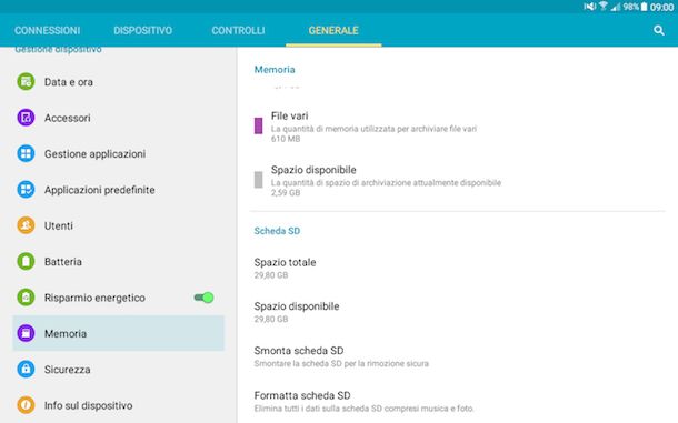 Screenshot di Android