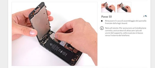 Screenshot che mostra come aprire iPhone 5