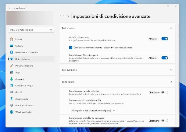 Condivisione di rete (Windows/macOS)