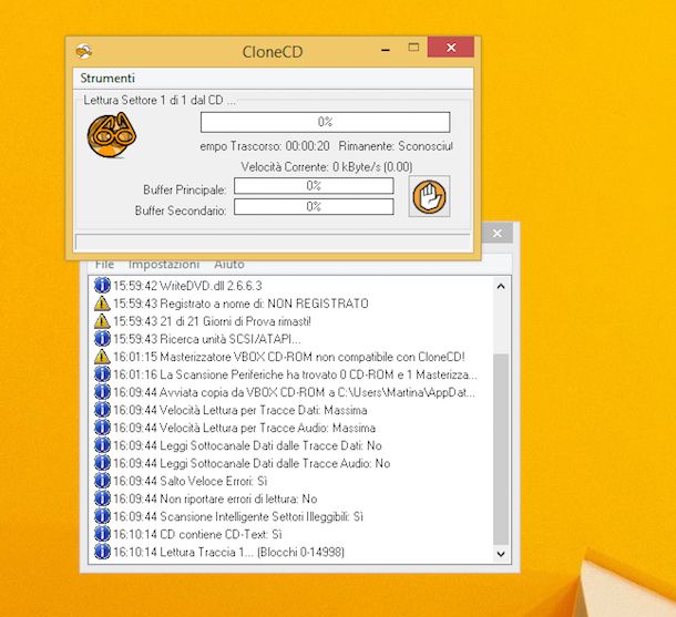 Screenshot di CloneCD