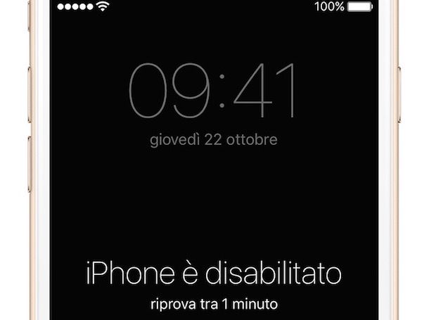 iPhone disabilitato