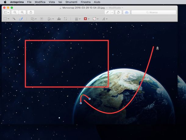 Screenshot di Istantanea su Mac