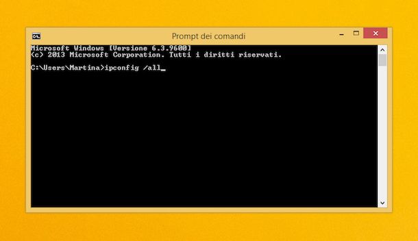 Screenshot che mostra come cambiare MAC address su Windows