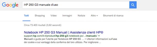 Screenshot Google