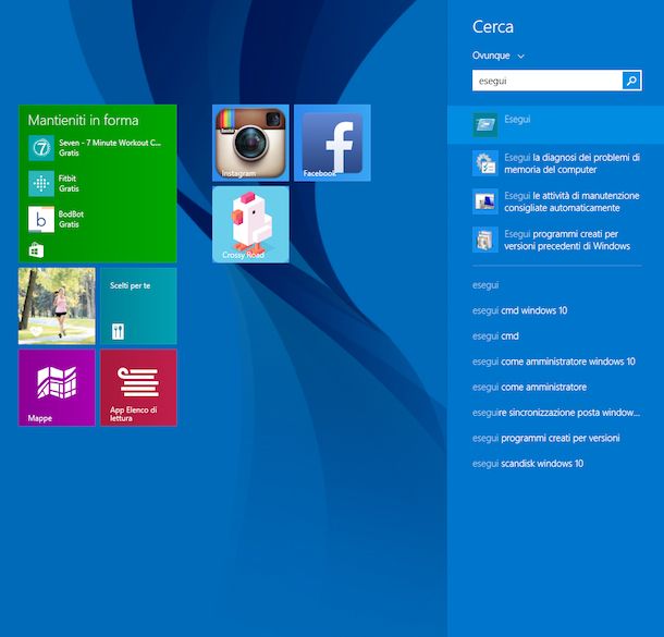 Screenshot di Windows 8