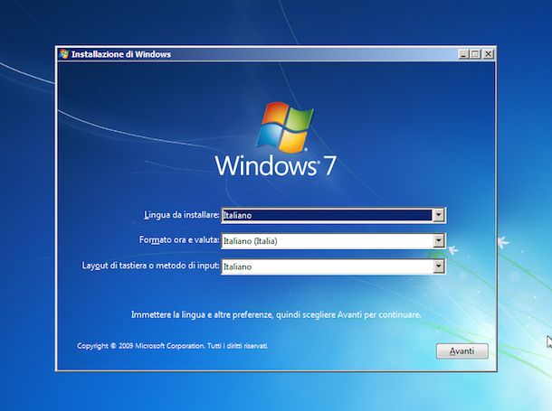 Screenshot di Windows 7