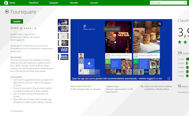 Screenshot di Windows 8