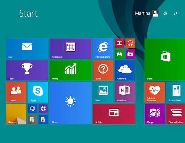 Screenshot di Windows 8