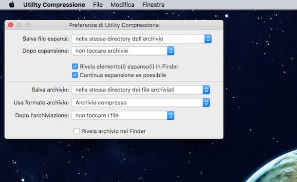 Screenshot di Utility Compressione