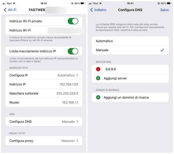 Come cambiare DNS su iPhone