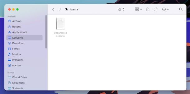 Visualizzare file nascosti macOS