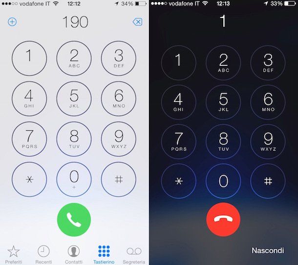 Screenshot iPhone Vodafone