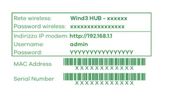 Come accedere al modem: WINDTRE