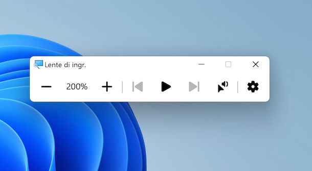 Lente di ingrandimento Windows 11