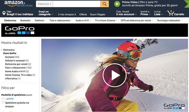 Accessori per GoPro in vendita su Amazon