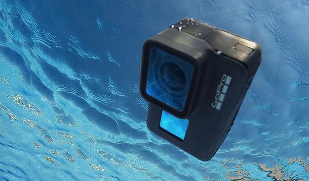 Foto di una GoPro in acqua