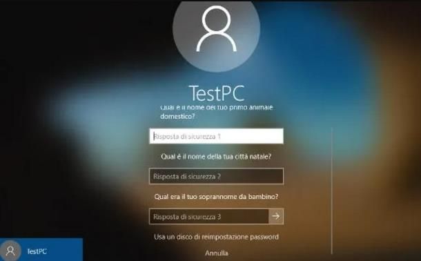 Come rimuovere password Windows 10 dimenticata