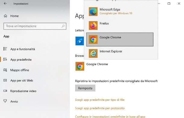 Come impostare Chrome come browser predefinito su PC: Windows 10