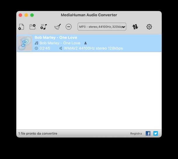 Utilizzo di Media Human Audio Converter
