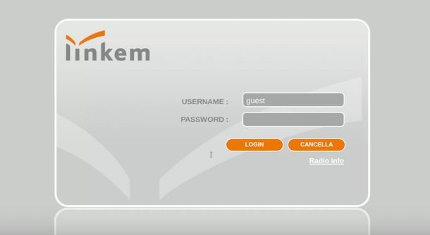 Come accedere al modem: Linkem