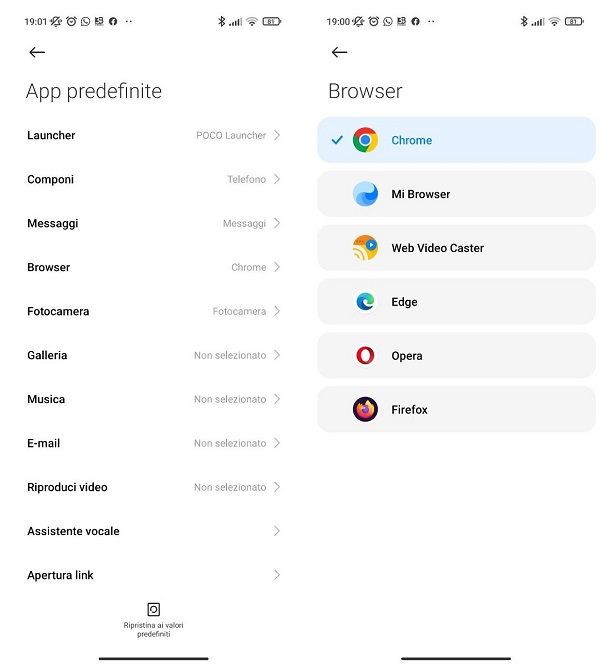 Come impostare Chrome come browser predefinito su Xiaomi