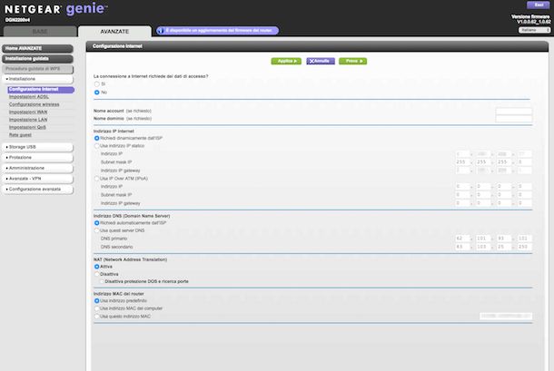 Screenshot Netgear