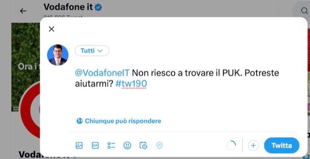 Assistenza Vodafone Twitter