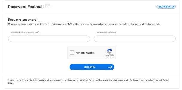 Parametri di configurazione SMTP Fastweb