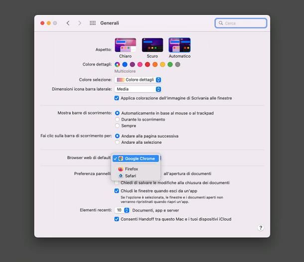 Come impostare Chrome come browser predefinito su Mac