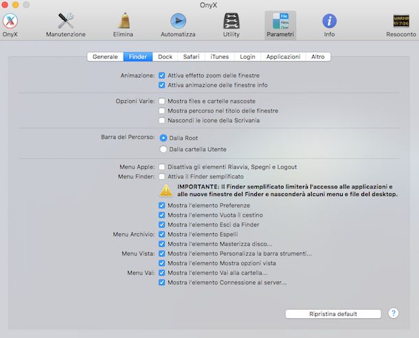 Screenshot che mostra come visualizzare file nascosti Mac