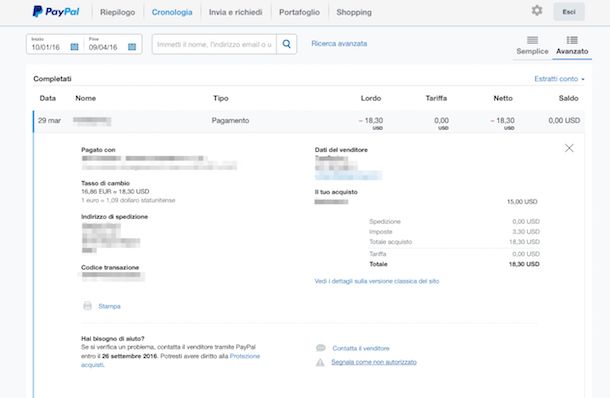 captura de pantalla de paypal