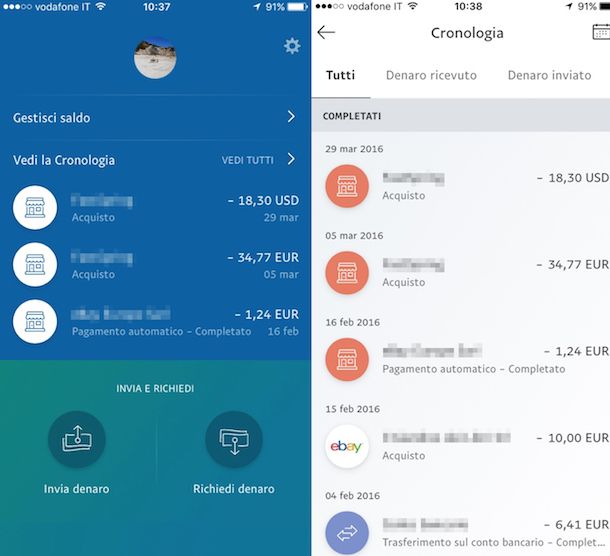captura de pantalla de paypal