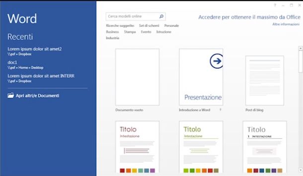 Screenshot che mostra come esportare PDF in Word