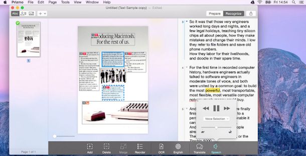 Screenshot che mostra come esportare PDF in Word