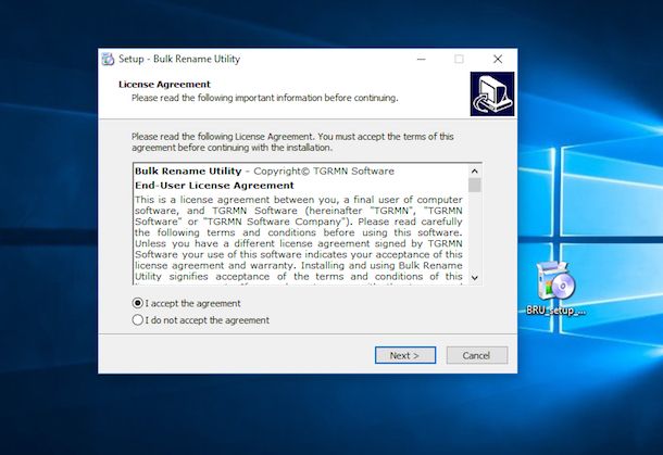 Screenshot che mostra come rinominare più file su Windows