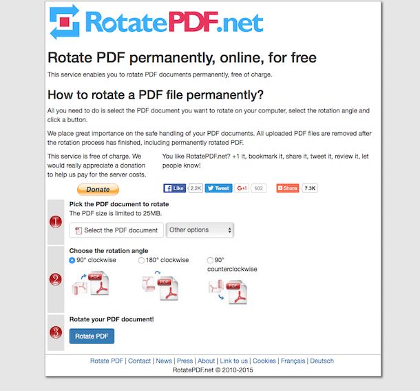 Screenshot di RotatePDF