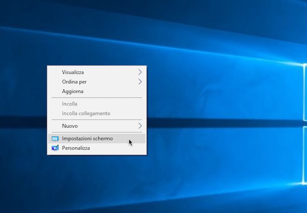 Immagine che mostra come sdoppiare schermo PC