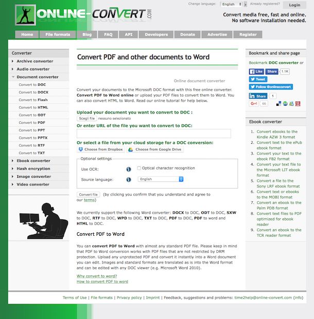 Screenshot che mostra come convertire TXT in Word