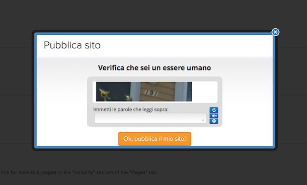 Screenshot di Weebly
