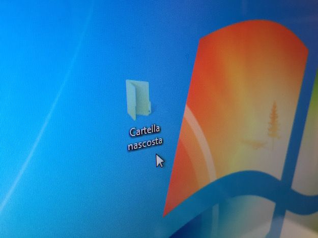 Foto che mostra una cartella nascosta su Windows 7