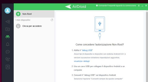 Configurazione AirDroid senza root