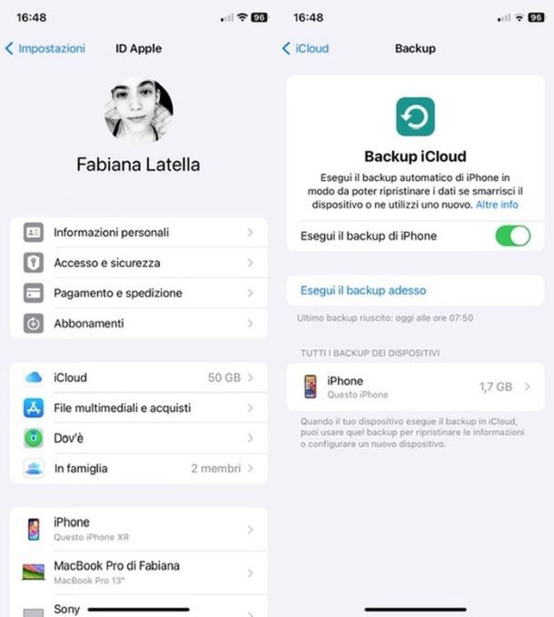 Backup iPhone