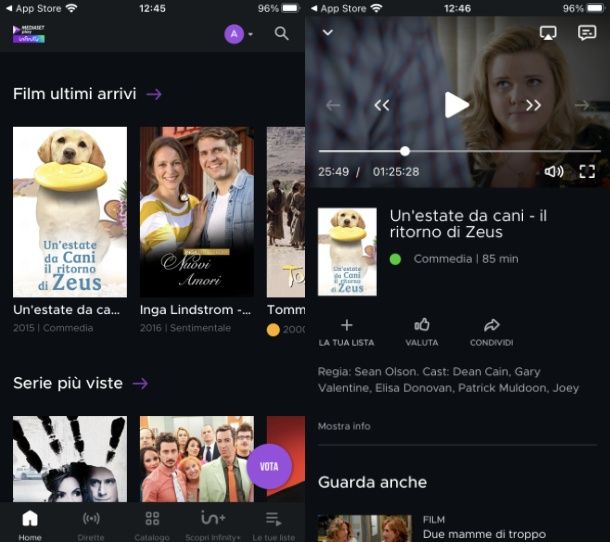 Mediaset Infinity (Android/iOS/iPadOS)