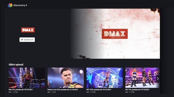 discovery+ Canali Diretta Film gratis online senza registrazione DMAX