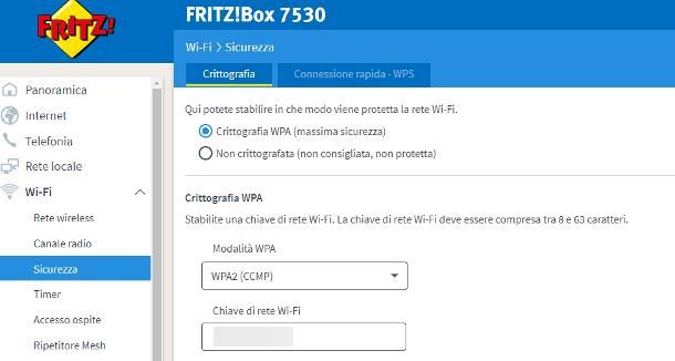 Come cambiare la password del Wi-Fi