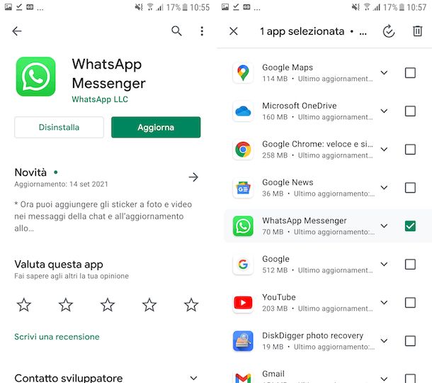 Aggiornamento WhatsApp