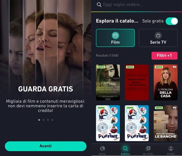 CHILI Servizi di streaming gratis iPhone