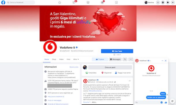 Facebook Vodafone