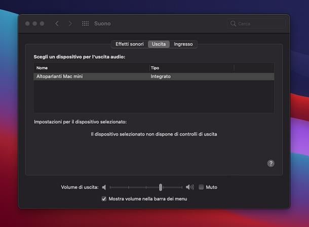 Come riattivare l'audio del computer: macOS