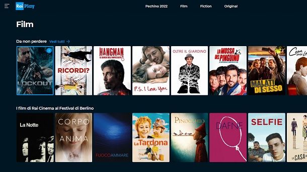 RaiPlay film gratis senza limiti in italiano